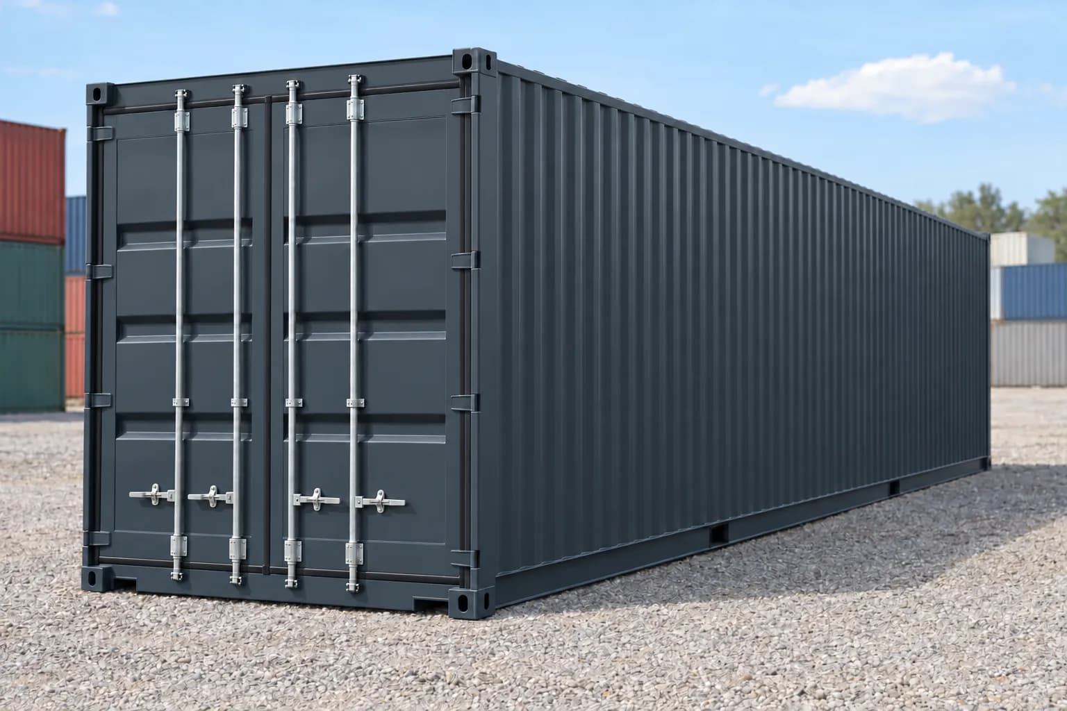 Κοντέινερ 40 ποδών High Cube, one trip ανθρακί RAL 7016