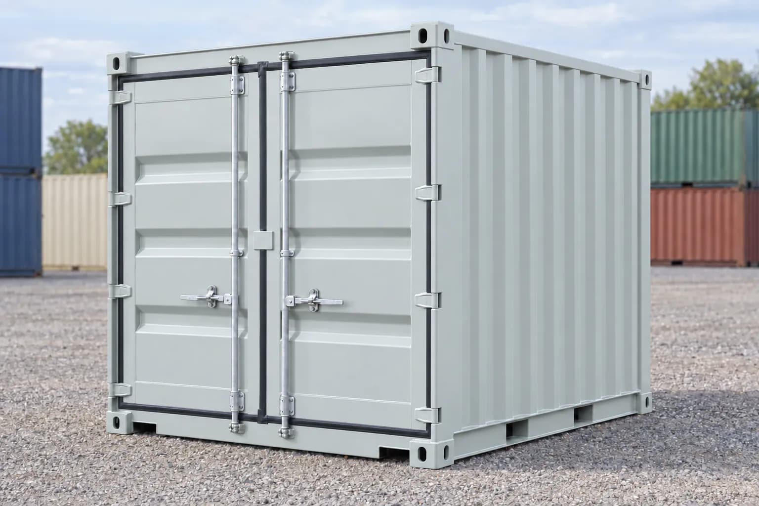 Container 10 ft one-trip gri deschis RAL 7035