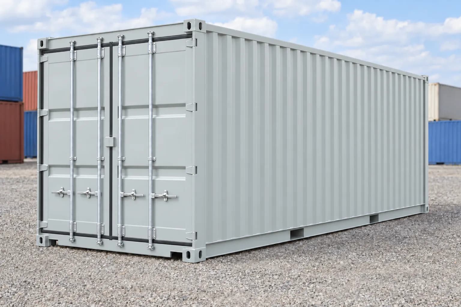 Container 20 ft Dry nou gri deschis RAL 7035