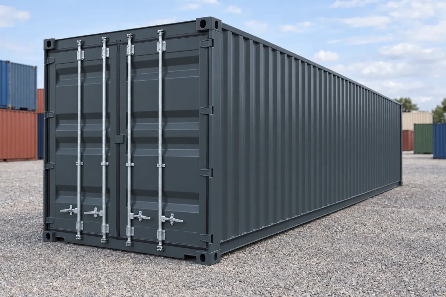 Container 40 ft Dry one-trip gri antracit RAL 7016